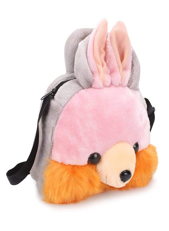Tickles Rabbit Bunny Soft Sing Bag For Kids Girls School Picnic Birthday Gift (Size: 20x17 cm; Color: Pink) - Image 5